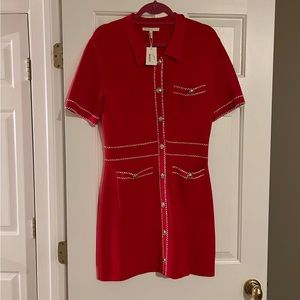 Sandro red knit dress